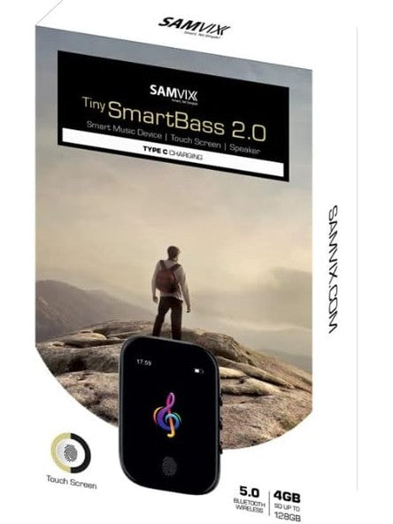 SAMVIX TINY SMARTBASS 2.0 4GB MP3 PLAYER CLIP ON PLAYER