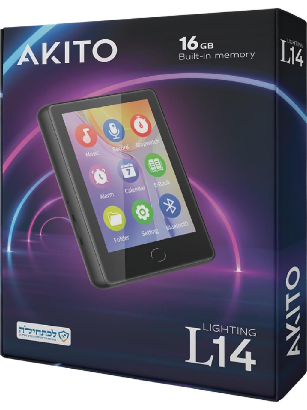 AKITO MP3 Player L14 – 16GB with Touch Screen & Bluetooth 5.3 (No Video, Internet or Radio Access)