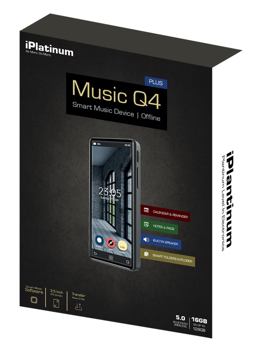 IPlantinum Music Q4 Plus - 16GB Touchscreen MP3 Player